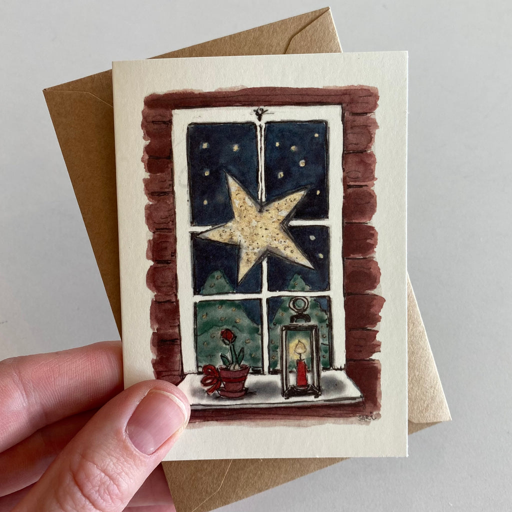Sari's ArtWork Card, Christmas Window and a Star