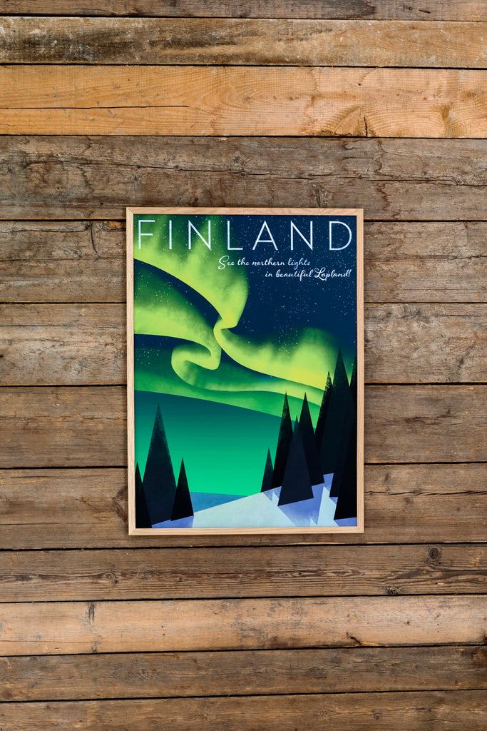 Come to Finland Poster, Northern Lights