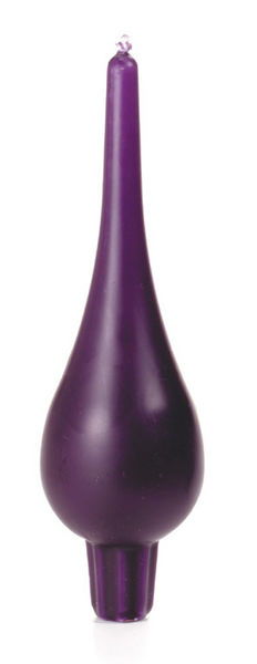 Large Drop Candle Pair, Purple