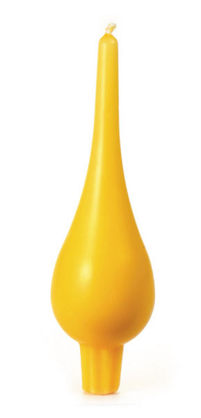 Large Drop Candle Pair, Yellow