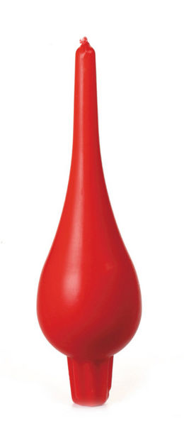 Large Drop Candle Pair, Red