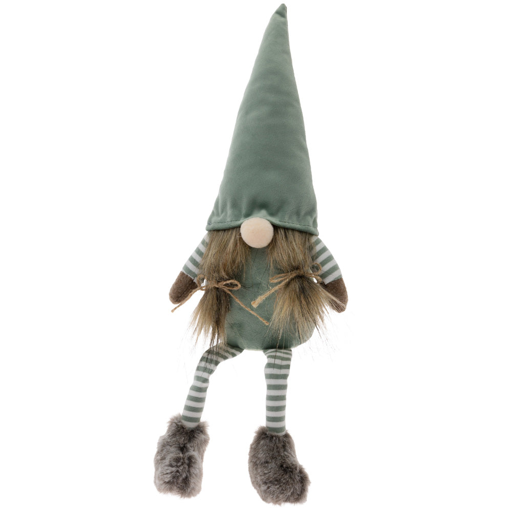 Leona Green Gnome with Dangling Legs