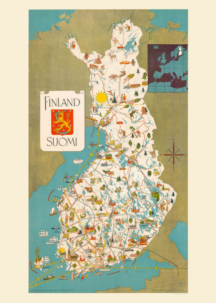 Come to Finland Poster, The Map