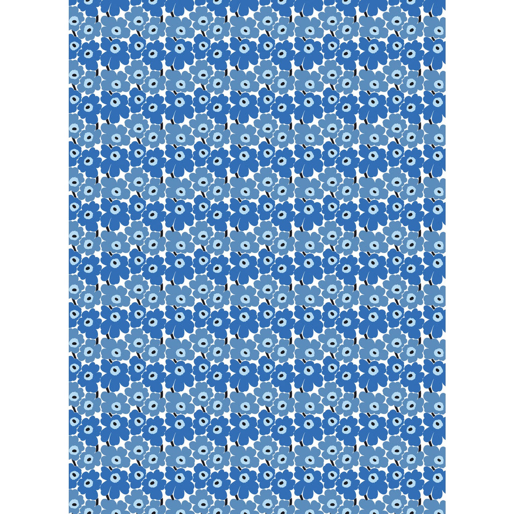 Marimekko Mini Unikko 100% Cotton Fabric, Blue
