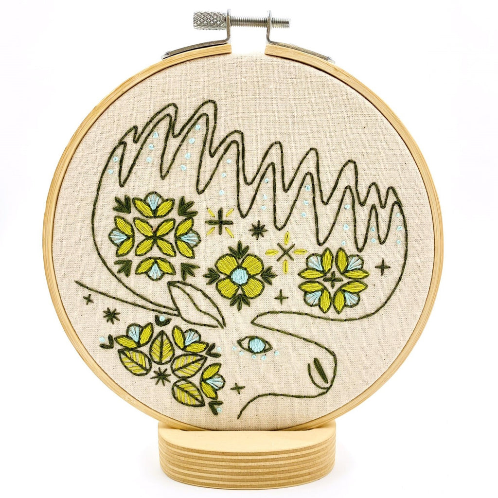 Hook, Line & Tinker Embroidery Kit, Folk Moose Color