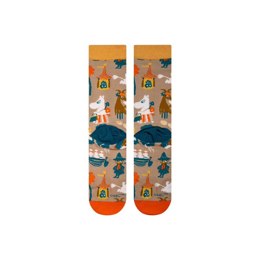 Moomin Wallpaper Crew Socks, LG/XL