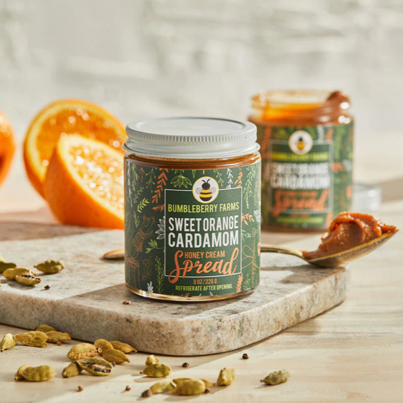 Sweet Orange Cardamom Honey Cream Spread