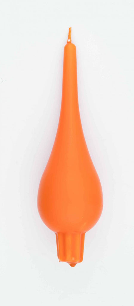 Large Drop Candle Pair, Pale Orange