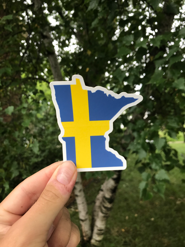 Minnesota Swedish Flag Sticker