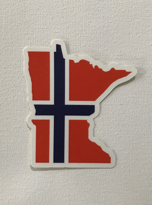 Minnesota Norwegian Flag Sticker