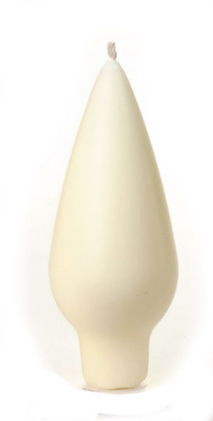 Small Drop Candle Pair, Cream