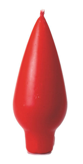 Small Drop Candle Pair, Red