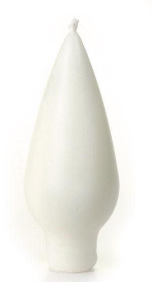 Small Drop Candle Pair, White
