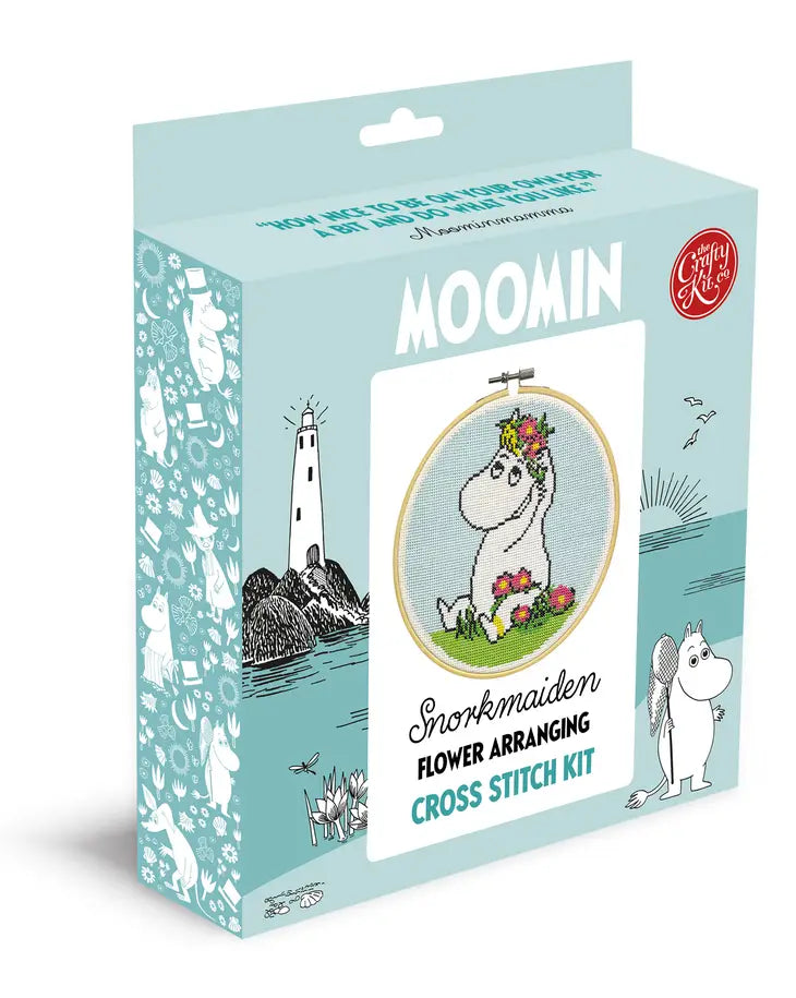 Crafty Kit Moomin Cross Stitch Kit - Snorkmaiden Flower Arranging