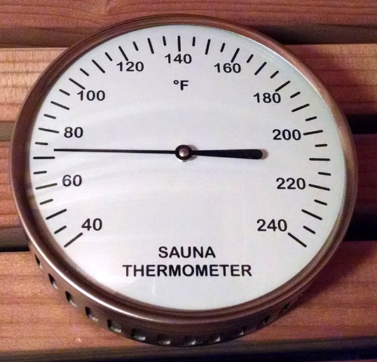 Glass Covered Sauna Thermometer, 5 inch