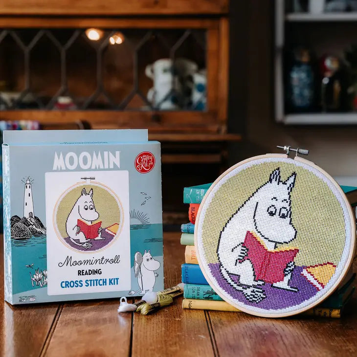 Crafty Kit Moomin Cross Stitch Kit - Moomintroll Reading
