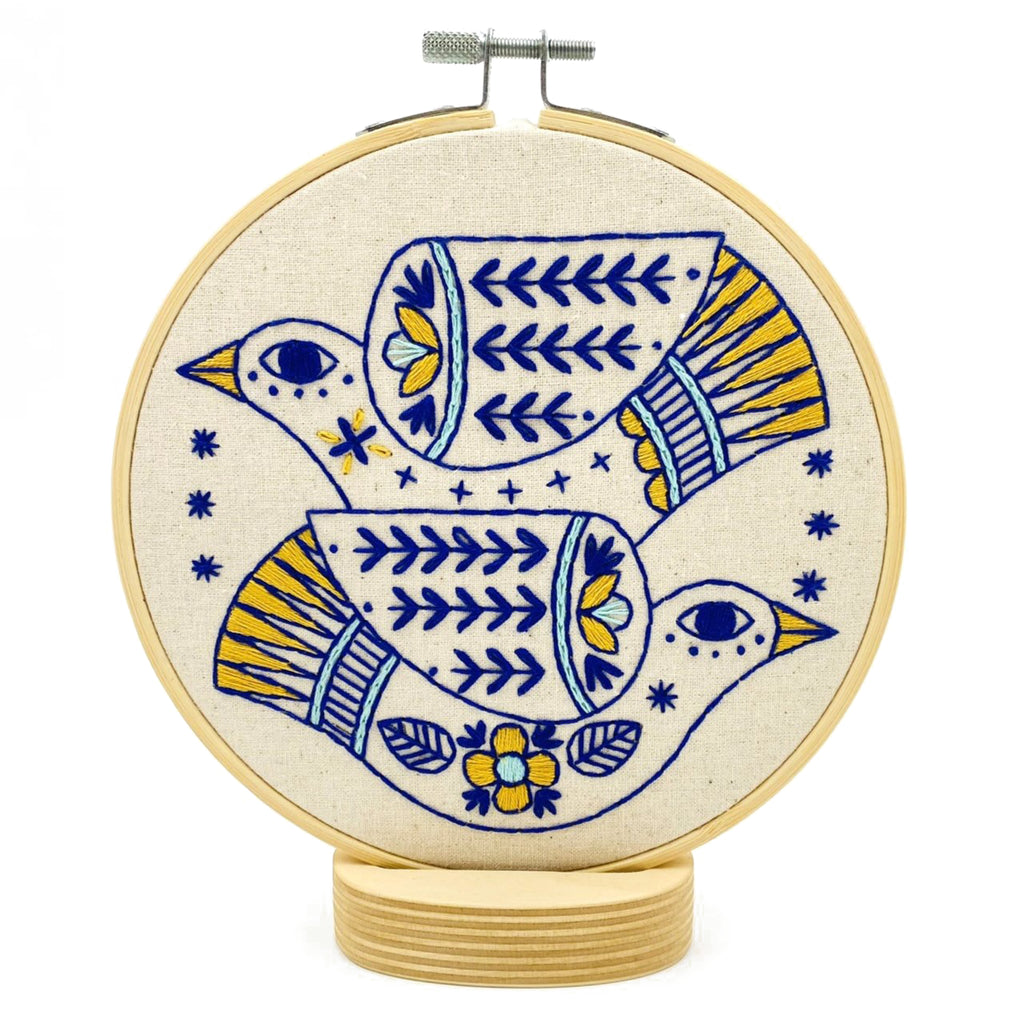 Hook, Line & Tinker Embroidery Kit, Turtle Doves