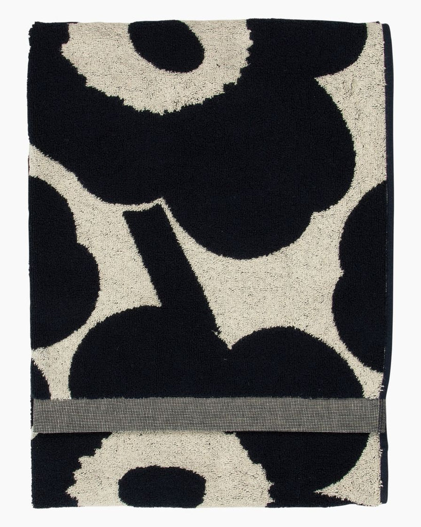 Marimekko Unikko Bath Towel, Dark Blue